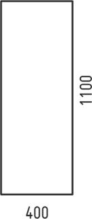Пенал Corozo Огайо 40см белый SD-00000631